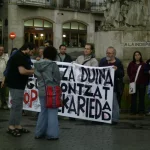 Acción en el tejado de la Catedral de Gasteiz (Araba) 2007