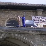 Acción en el tejado de la Catedral de Gasteiz (Araba) 2007