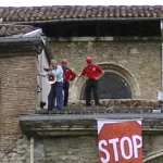 Acción en el tejado de la Catedral de Gasteiz (Araba) 2007